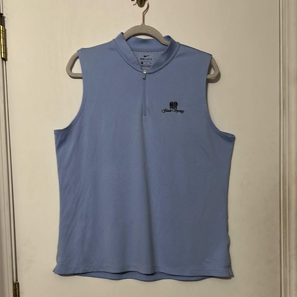 Nike Light Blue Sleeveless Golf Top